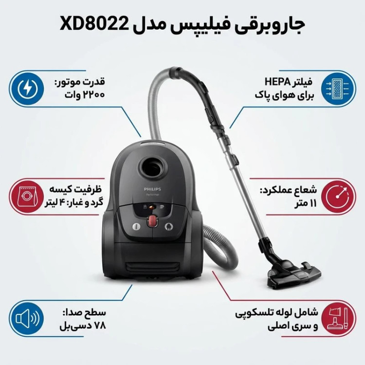 جاروبرقی فیلیپس مدل XD8022