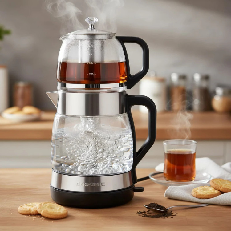 چایساز روی هم گوسونیک مدل GST-783 با ظرفیت کتری 1.8