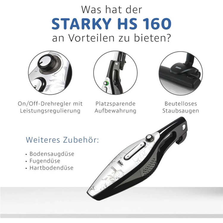 جارو عصایی ایستاده و دستی بدون کیسه فکر اصل مدل Starky oko